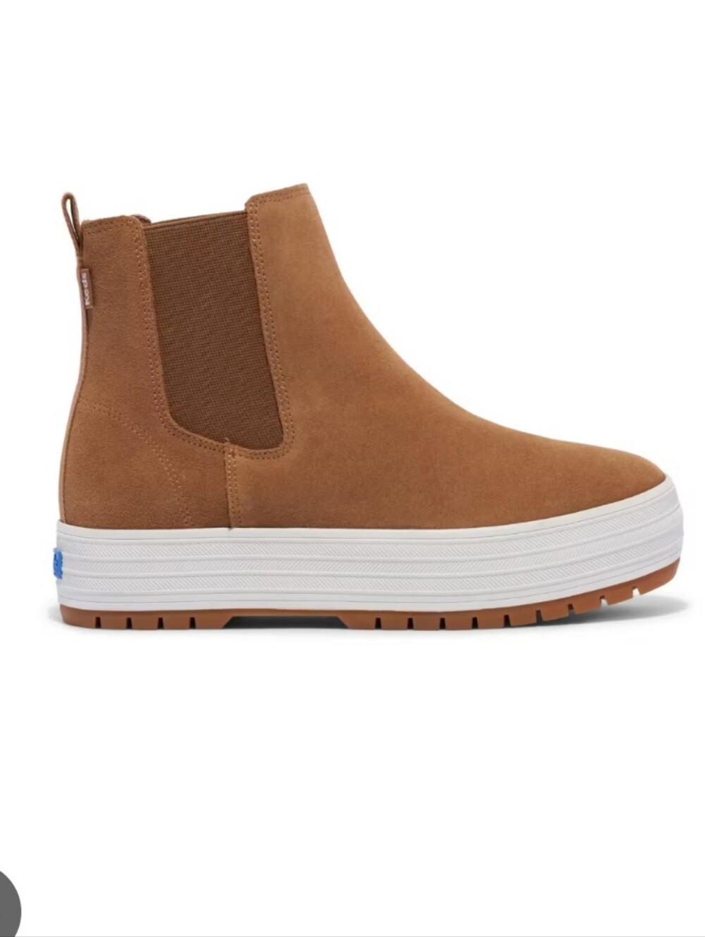 Keds The Platform Chelsea Lug Platform Tan Suede Boots Women's Size 8